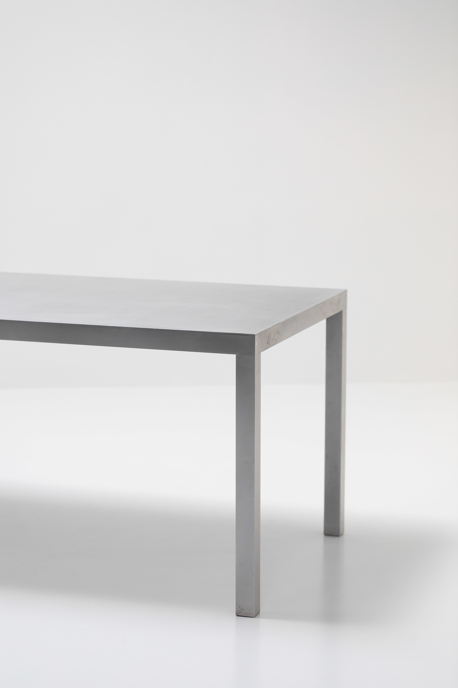 Maarten Van Severen aluminium table for Top Mouton